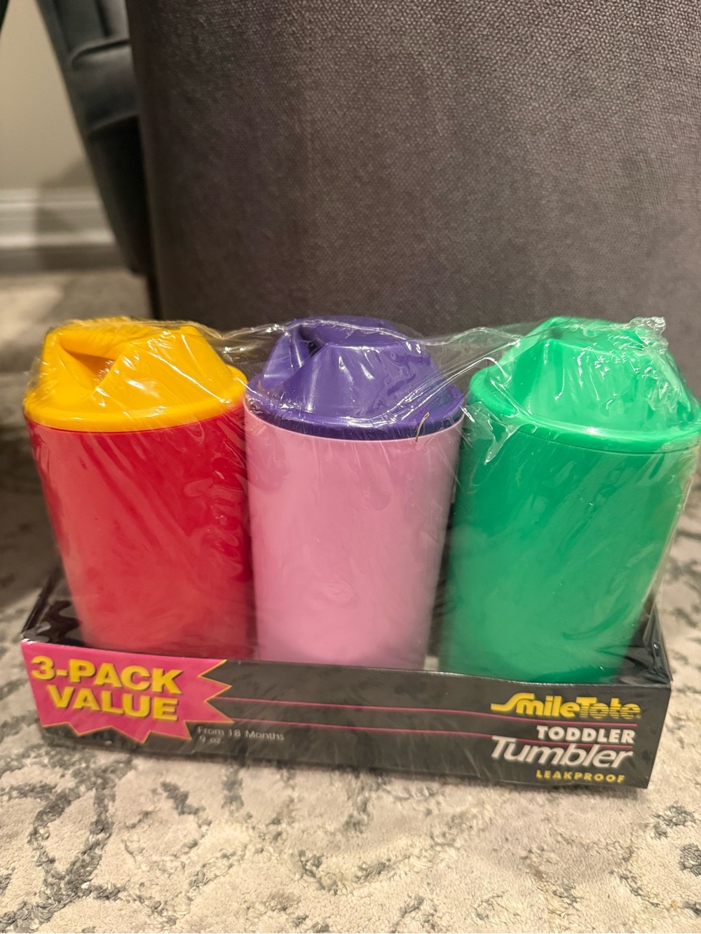 Playtex VINTAGE Toddler Cups Trio in Red, Pink & Green
